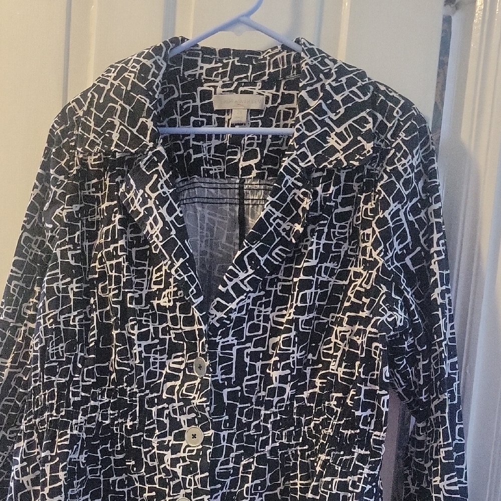 Laura Ashley Monochrome Abstract Blazer